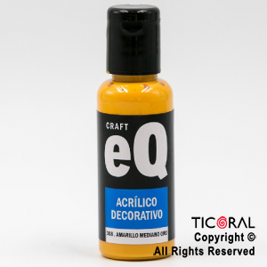 ACRIL.DECOR.EQ 308 AMARILLO MEDIANO-ORO 50ML X 6 UNIDADES